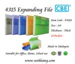 CBE F4315 A4 Expanding File 13 Pockets